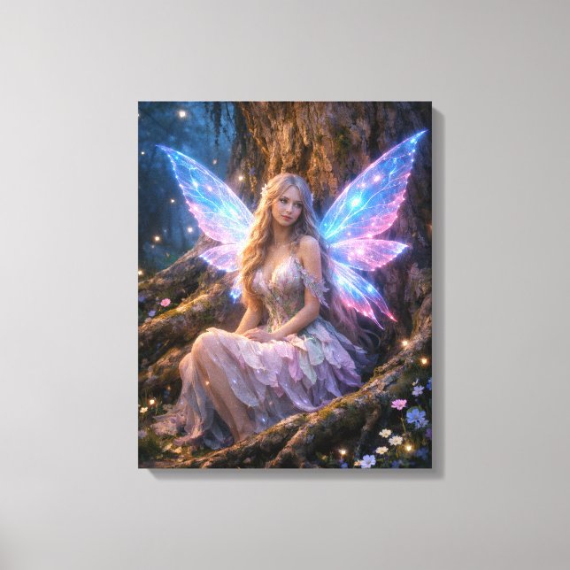Glowing Fantasy Fairy Canvas Print (Front)