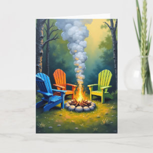 Glowing Fathers Day Flames Card