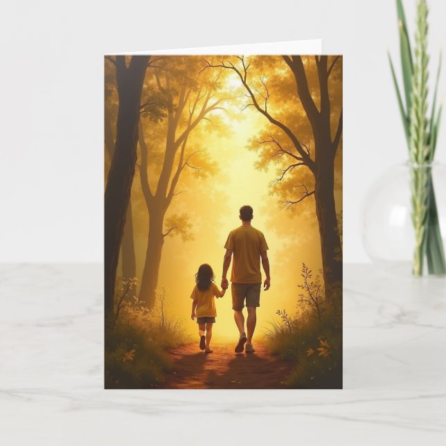 Glowing Fathers Day Walk Card (Front)