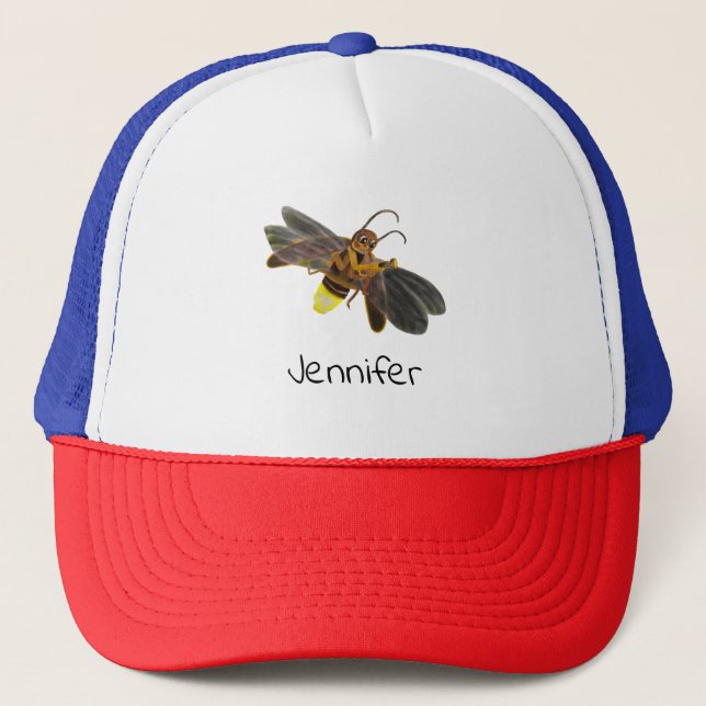 Glowing Firefly Lampyridae Personalised Trucker Hat (Front)