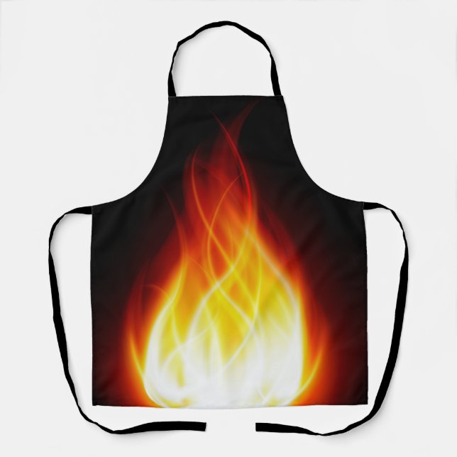 Glowing Flames All-Over Print Apron (Front)