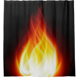 Glowing Flames Shower Curtain
