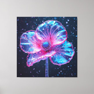 Glowing Flower With Vibrant Petals Canvas Print