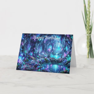Glowing Forest with Lake Card