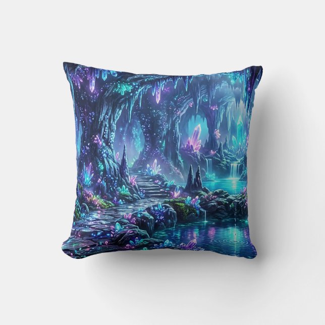 Glowing Forest with Lake Cushion (Front)