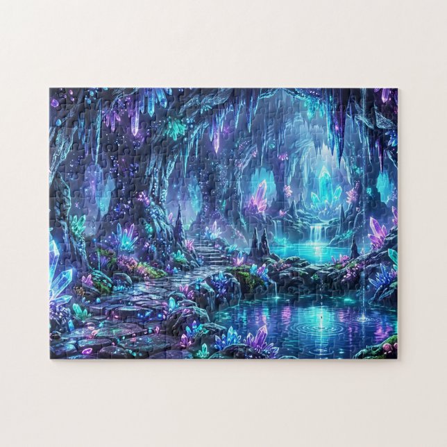 Glowing Forest with Lake Jigsaw Puzzle (Horizontal)