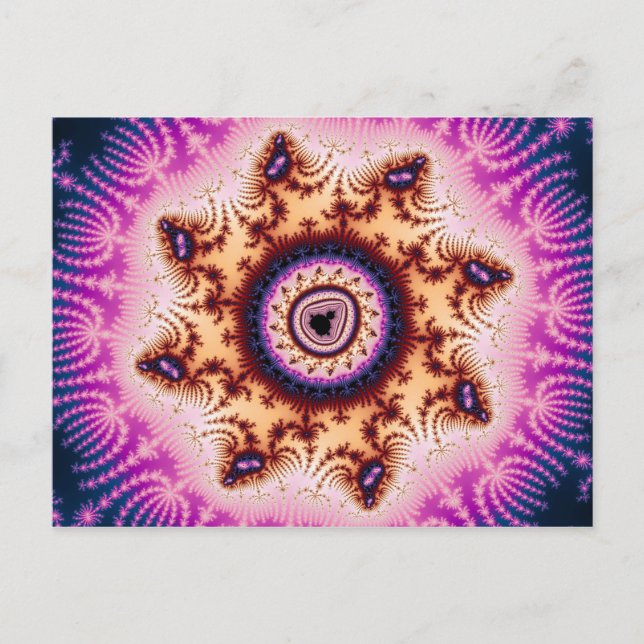 Glowing - Fractal Postcard (Front)