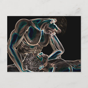 Glowing Gay Love Postcard