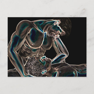 Glowing Gay Love Postcard