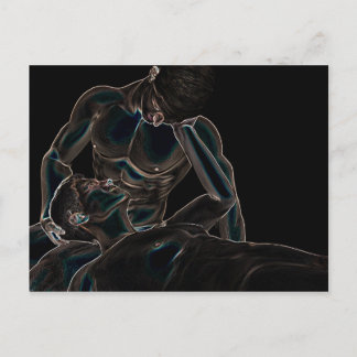 Glowing Gay Love Postcard