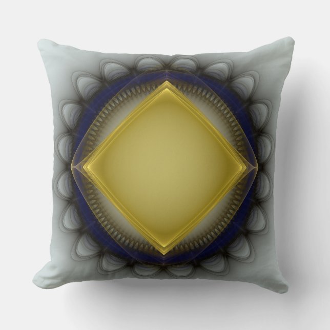 Glowing geometric ornament cushion (Front)