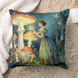 Glowing giant mushroom garden cushion