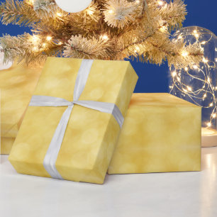 Glowing golden bokeh Christmas lights abstract Wrapping Paper