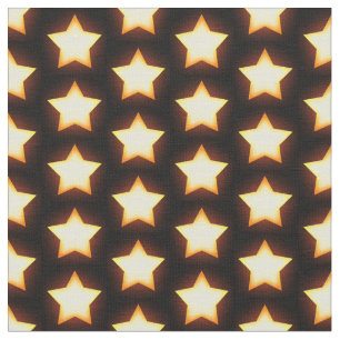Glowing Golden Star Pattern Fabric