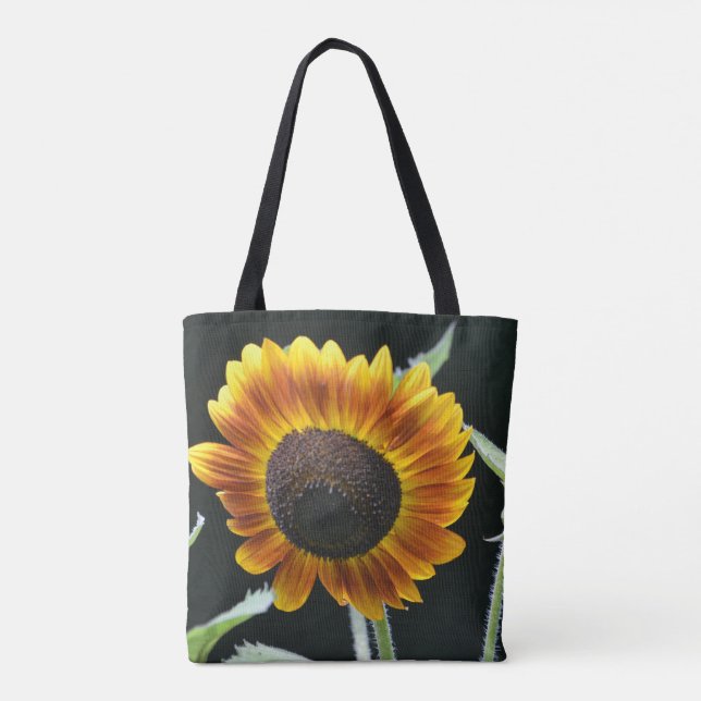 Glowing Golden Sunflower Tote Bag (Back)