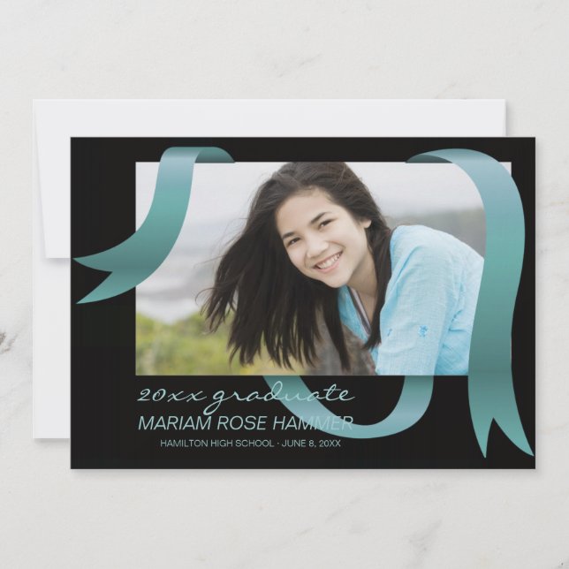 Glowing Graduate Photo Invitation (Front)