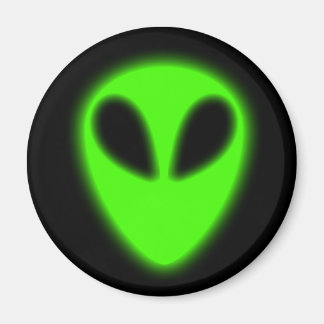 Glowing Green Alien Magnet