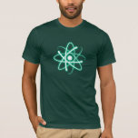 Glowing Green Atom T-Shirt<br><div class="desc">Atom - a cool design for all scientist types out there. A Perfect Gift for a Student or Teacher. Customise with your initials and colour.</div>