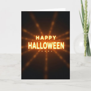 Glowing Halloween Wishes Card