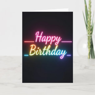 Glowing Happy Birthday Card