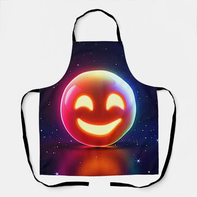 Glowing Happy Orb Emoji Apron (Front)