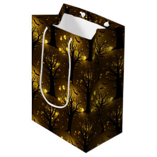 Glowing Haunted Forest Bokeh - Night Trees Medium Gift Bag