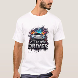 🏎️ Glowing Headlights Sports Car Speed Art T-Shirt