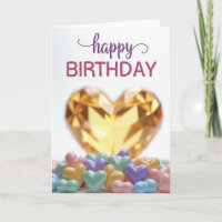 Glowing Heart Birthday Card