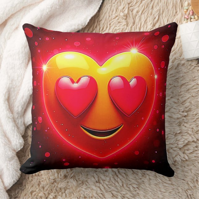Glowing Heart Eyes Emotion Cushion (Blanket)
