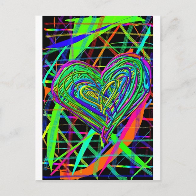 Glowing Heart Postcard (Front)