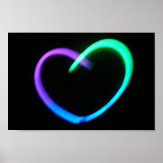 Glowing Heart Poster