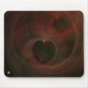 Glowing Hearts Mouse Pad