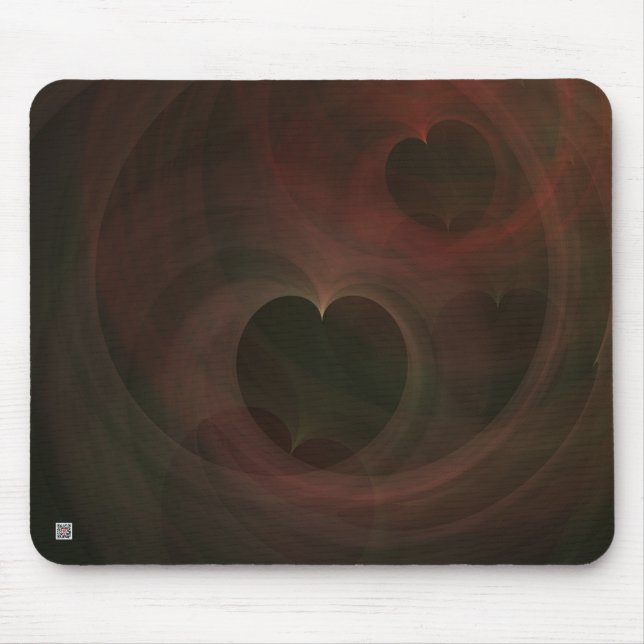 Glowing Hearts Mouse Pad (Front)
