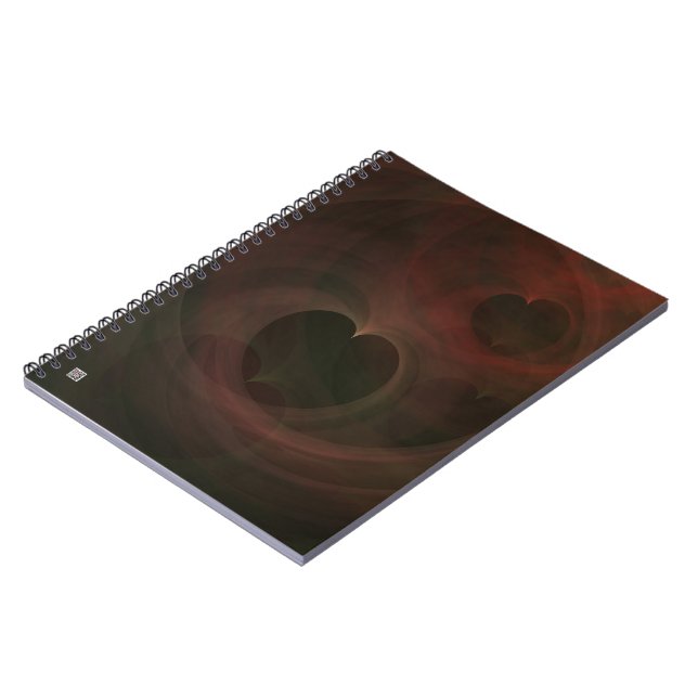 Glowing Hearts Spiral Notebook (Left Side)