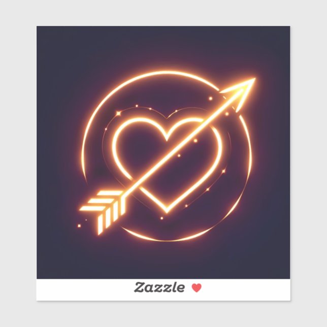 glowing image of a heart with cupid's arrow (Sheet)