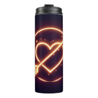 glowing image of a heart with cupid's arrow