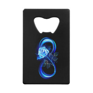 Glowing infinity with blue rose