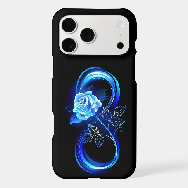 Glowing infinity with blue rose (Back)