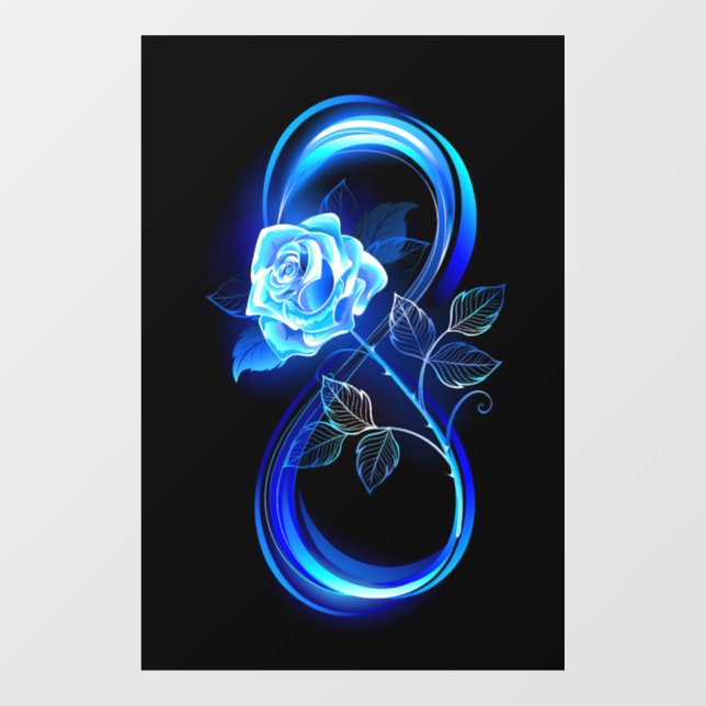 Glowing infinity with blue rose (Sheet)
