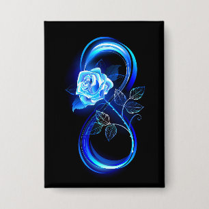 Glowing infinity with blue rose