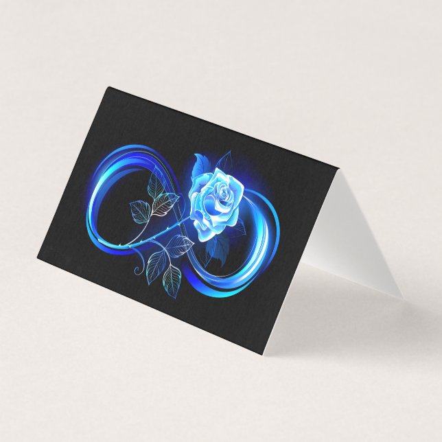 Glowing infinity with blue rose (Front)