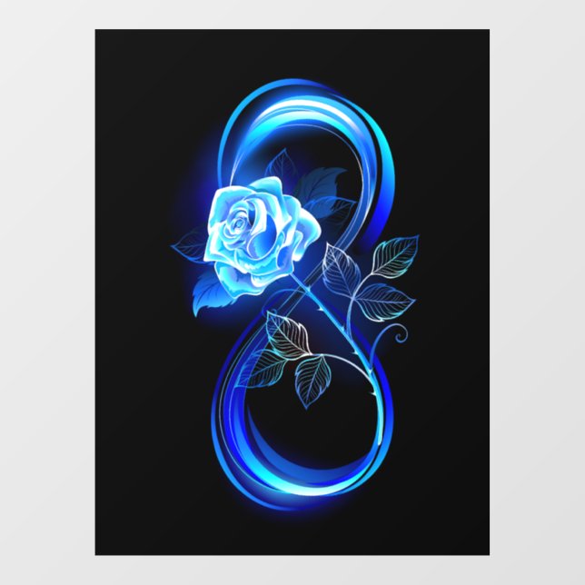 Glowing infinity with blue rose (Sheet)