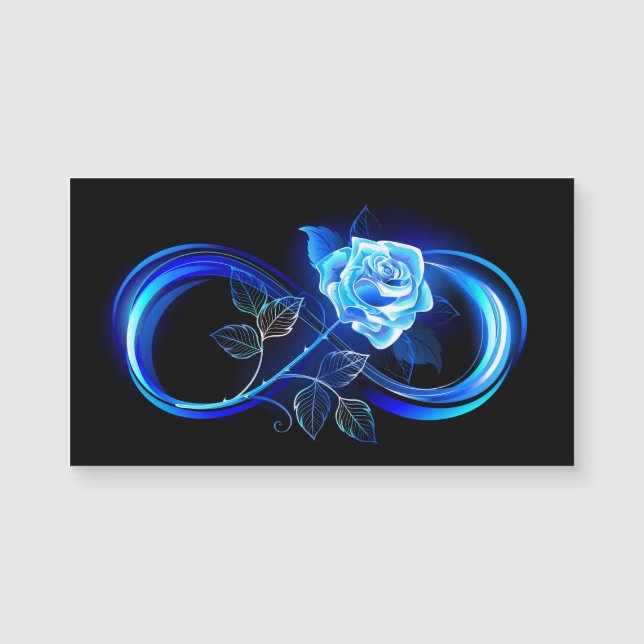 Glowing infinity with blue rose (Front)