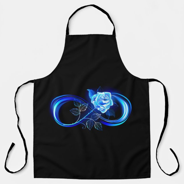 Glowing infinity with blue rose apron (Front)