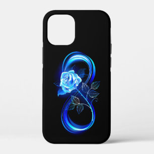 Glowing infinity with blue rose iPhone 12 mini case