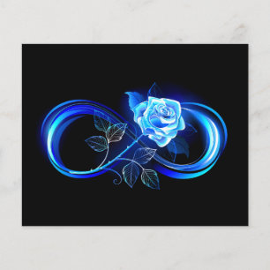 Glowing infinity with blue rose flyer