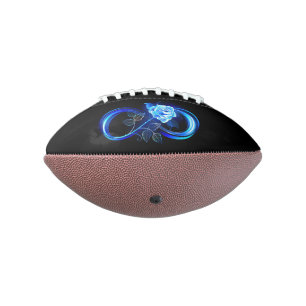 Glowing infinity with blue rose football