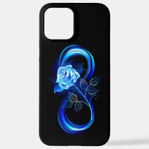 Glowing infinity with blue rose iPhone 12 pro max case
