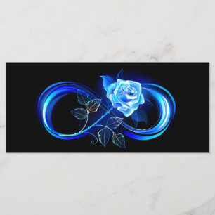 Glowing infinity with blue rose menu