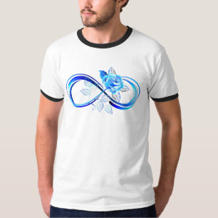 Glowing infinity with blue rose T-Shirt